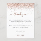 Budget Rose Gold Glitzer jedes Alter Geburtstag Da (Vorderseite)