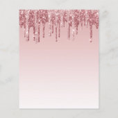Budget Rose Gold Glitzer jedes Alter Geburtstag Flyer (Hinten)