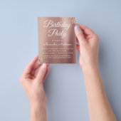 Budget Rose Gold Glitzer jedes Alter Geburtstag Flyer (Gruppe)