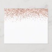Budget Rose Gold Glitzer Liebe und Dank Hochzeit (Rückseite)
