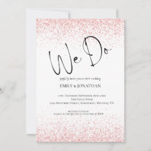 Budget Rose Gold Glitzer machen wir QR Hochzeit