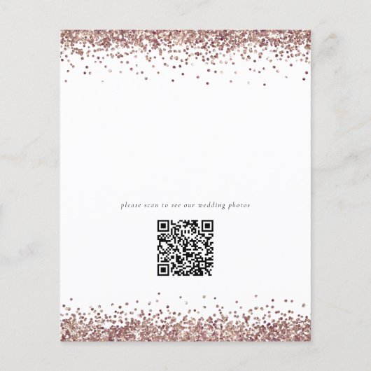 Budget Rose Gold Glitzer QR Code Skript Wir Eloted (Rückseite)