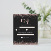 Budget Rose Gold Glitzer Script Black UAWG (Stehend Vorderseite)