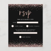 Budget Rose Gold Glitzer Script Black UAWG (Vorderseite)