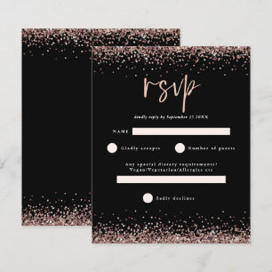 Budget Rose Gold Glitzer Script Black UAWG