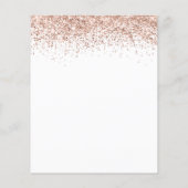 Budget Rose Gold Glitzer Script Verlobung einladen (Rückseite)
