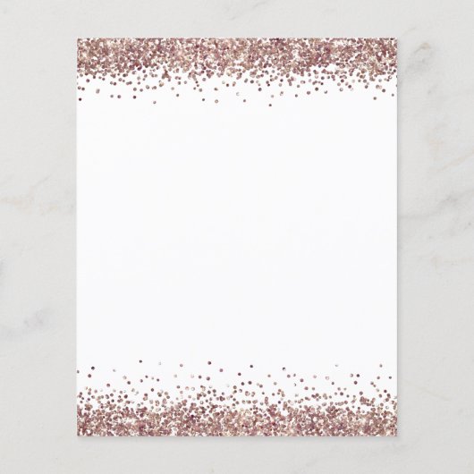 Budget Rose Gold Glitzer Script Verlobung einladen (Rückseite)