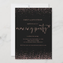 Budget Rose Gold Glitzer Wedding Abend Party