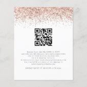Budget Rose Gold Glitzer wir machen QR Hochzeit Ei (Rückseite)