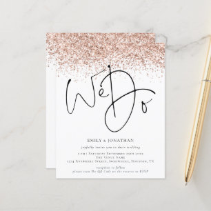 Budget Rose Gold Glitzer wir machen QR Hochzeit Ei