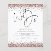 Budget Rose Gold Glitzer wir machen QR Hochzeit Ei (Vorderseite)