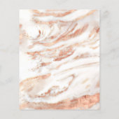 BUDGET Rose Gold Marble Bridal Dusche Einladung (Rückseite)