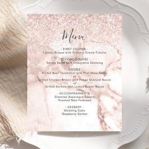 Budget Rose Gold Marmor Imitate Glitzer Wedding Me