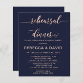 Budget Rose Gold Script Probe Einladung (Vorne/Hinten)