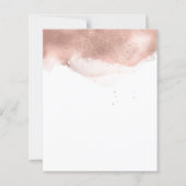 Budget Rose Gold Wedding Abend Party Einladung (Rückseite)