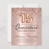 Budget Rose Goldene Forelle Quinceañera Birthday E (Vorderseite)