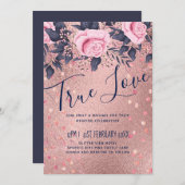 BUDGET Rosegold Blue Pink WEDDING Girly Glam (Vorne/Hinten)