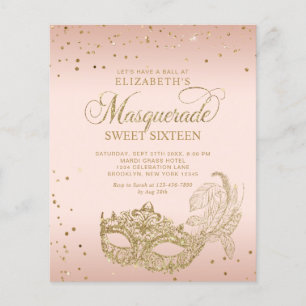 BUDGET Roségold-Foto-Masquerade Sweet 16