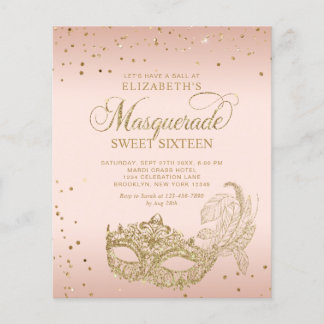 BUDGET Roségold-Foto-Masquerade Sweet 16