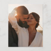 Budget Rosewood Pink Foto Hochzeit Einladung (Rückseite)