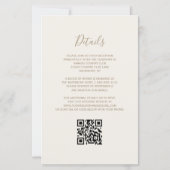 Budget Rost Gold Elfenbein QR Code Einladung Hochz (Rückseite)