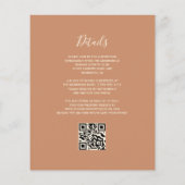 Budget Rost Terracotta QR Code Einladung Hochzeit (Rückseite)