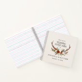 Budget Rostcreme Blumen Hochzeitsgast-Buch rustika Notizblock (Innenseite)