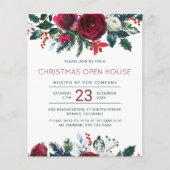 Budget rot Blumenweihenhaus Einladung (Vorderseite)