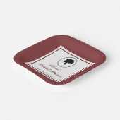 Budget Rote Rose Florals Bridgerton Brautparty Pappteller (Gewinkelt)