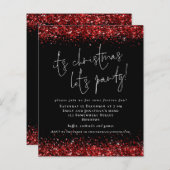 Budget Roter Glitzer Seine Weihnachten Lasse Party (Vorne/Hinten)