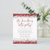 Budget Roter Glitzer Weihnachten Lasse Party Einla (Stehend Vorderseite)