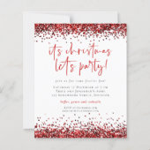 Budget Roter Glitzer Weihnachten Lasse Party Einla (Vorderseite)