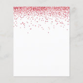 Budget Roter Glitzer Weihnachts-Party Einladung (Rückseite)