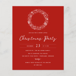 Budget Roter Weihnachtsfeiertag Einladung Flyer