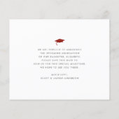 Budget Rotes Foto Retten Datum Abschluss Einladung (Rückseite)