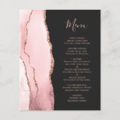 Budget-Rouge Rose Gold Agat Dunkle Hochzeitskarte (Vorderseite)