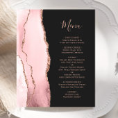 Budget-Rouge Rose Gold Agat Dunkle Hochzeitskarte