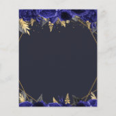 Budget Royal Blue Butterfly Sweet 16 Einladung (Rückseite)