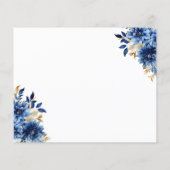 Budget Royal Blue Save the Date Quinceanera Flyer (Hinten)