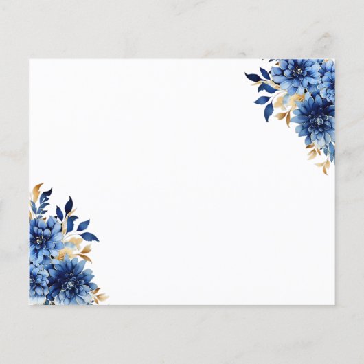 Budget Royal Blue Save the Date Quinceanera Flyer (Hinten)