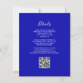 Budget Royal Blue Silver Glitzer QR Code Wedding (Rückseite)
