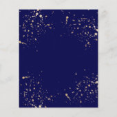 Budget Royal Blue Wedding Jubiläum Einladung (Rückseite)