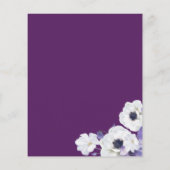 Budget Royal Lila Floral RSVP Card (Rückseite)