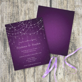 Budget Royal Lila Swirl & String Lights Wedding
