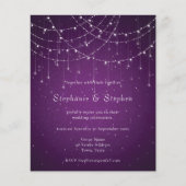 Budget Royal Lila Swirl & String Lights Wedding (Vorderseite)