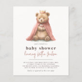 Budget Royal Teddy Bear Princess Girl Baby Dusche (Vorderseite)