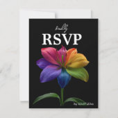 🌈 Budget RSVP Feast & Flourish Technicolor Love  Karte (Vorderseite)