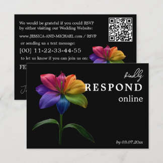 🌈 Budget RSVP online Technicolor Love  Karte