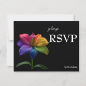 🌈 Budget RSVP Technicolor Liebe Karte (Vorderseite)