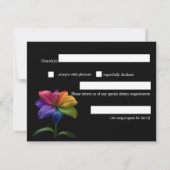 🌈 Budget RSVP Technicolor Liebe Karte (Rückseite)
